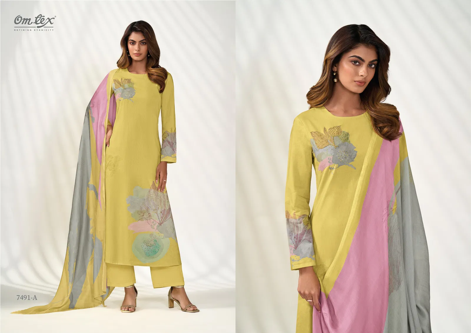 Kainaat By Omtex Lawn Cotton Printed Dress Material Wholesale Online
